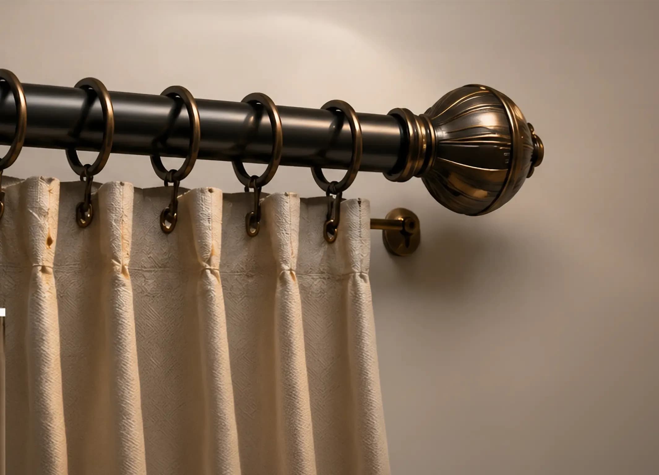 Decorative Drapery Rods setup