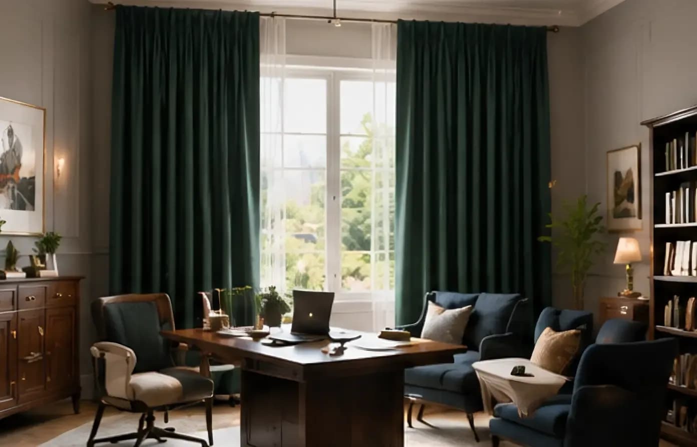 Home Offices window treatment