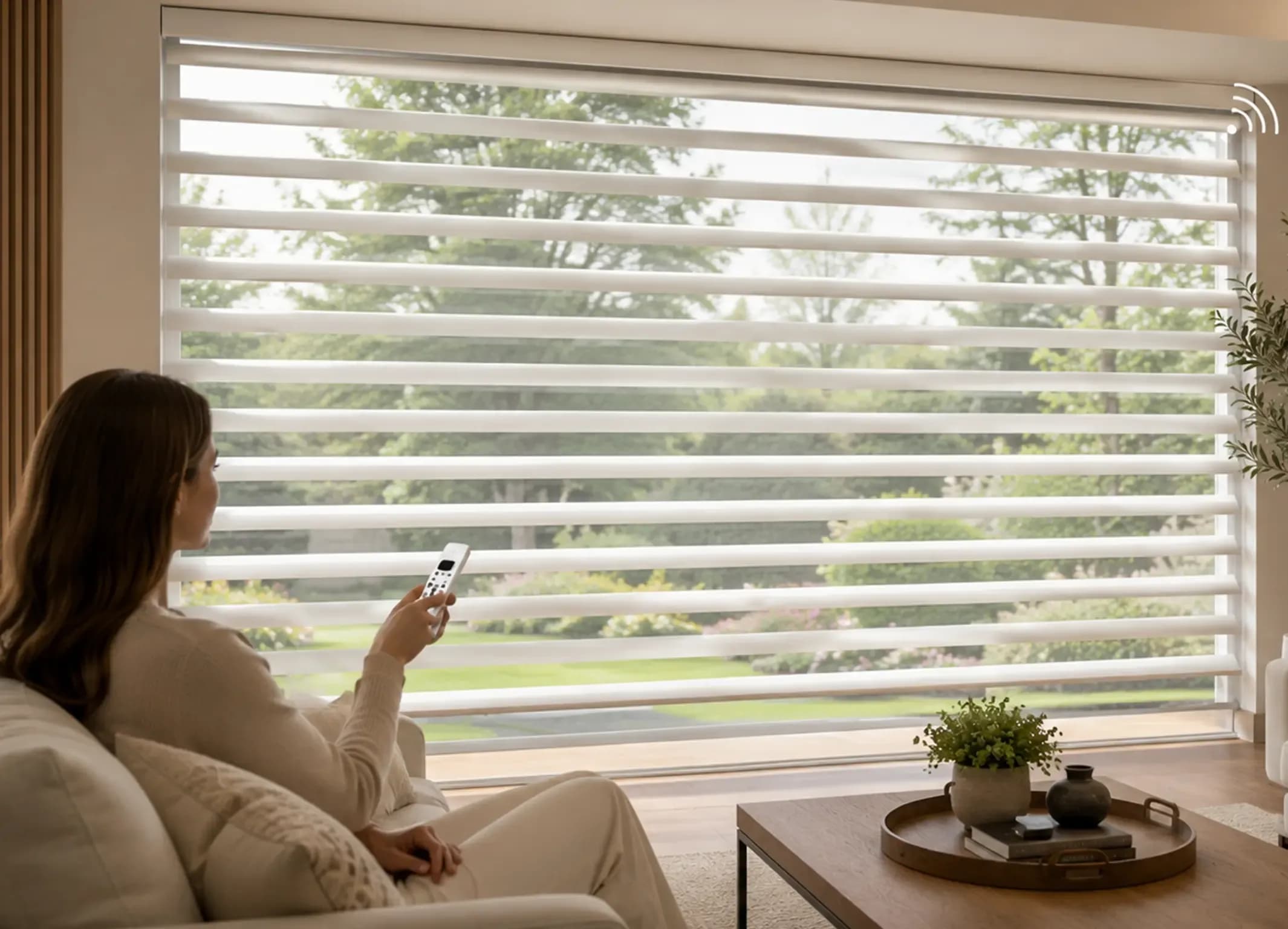 Motorized Triple Shades setup