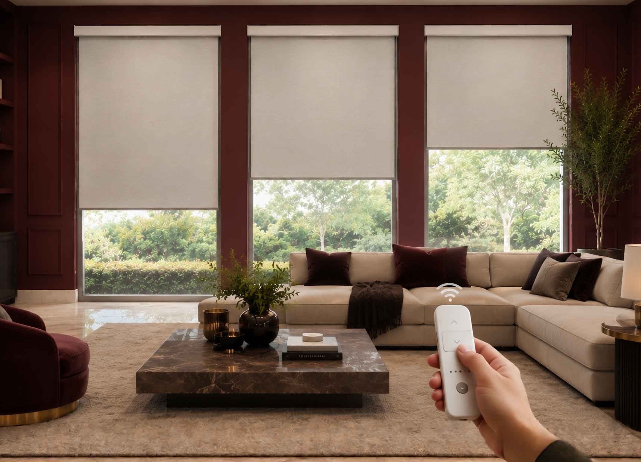 Motorized Roller Shades setup