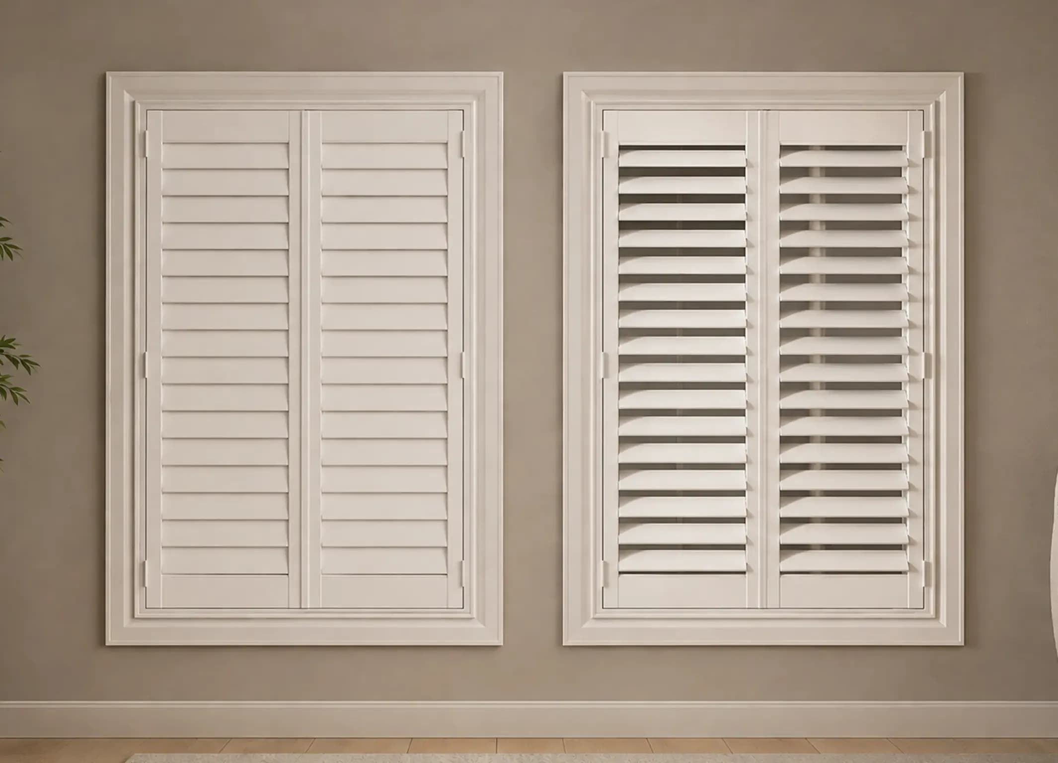 No Tilt Poly Shutters setup