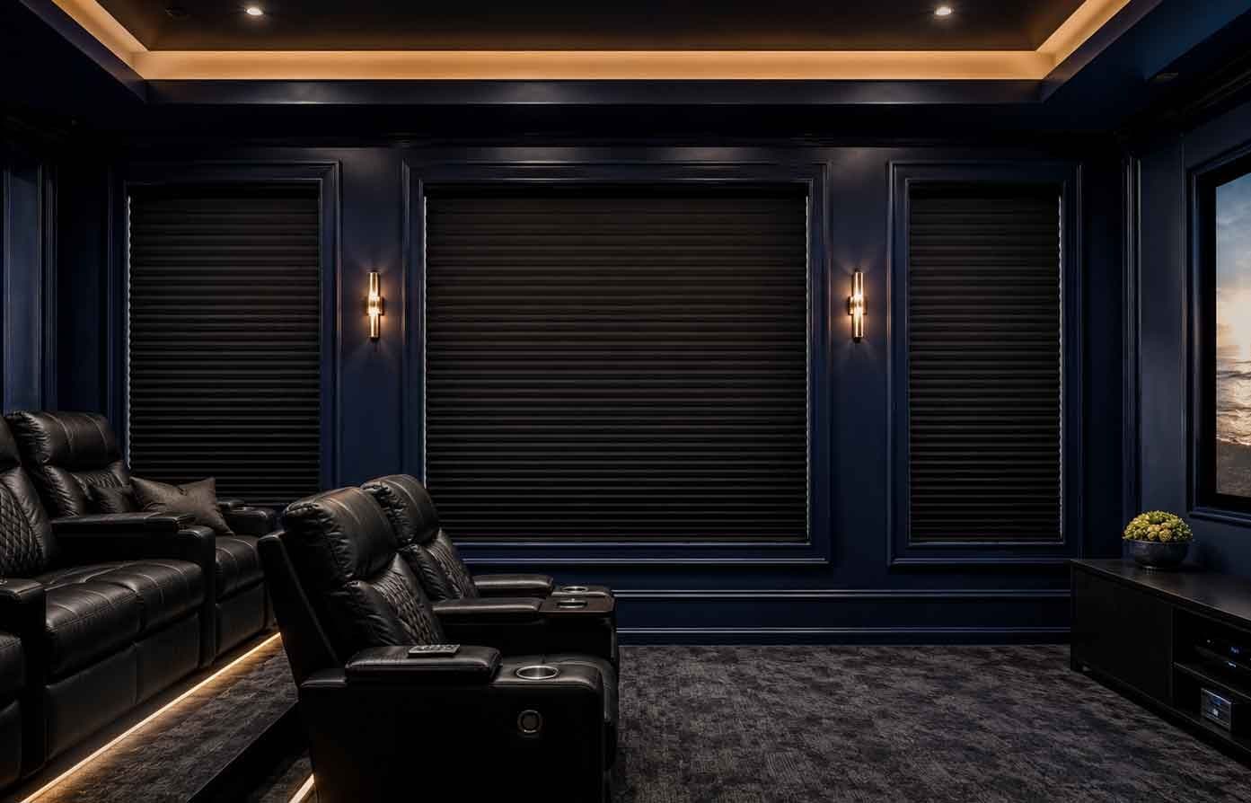 Media Rooms window treatment