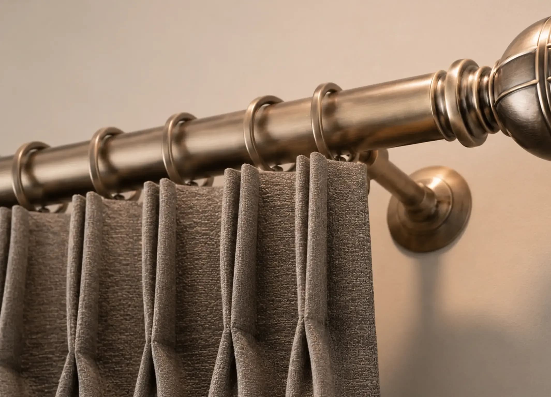 Decorative Drapery Rods setup