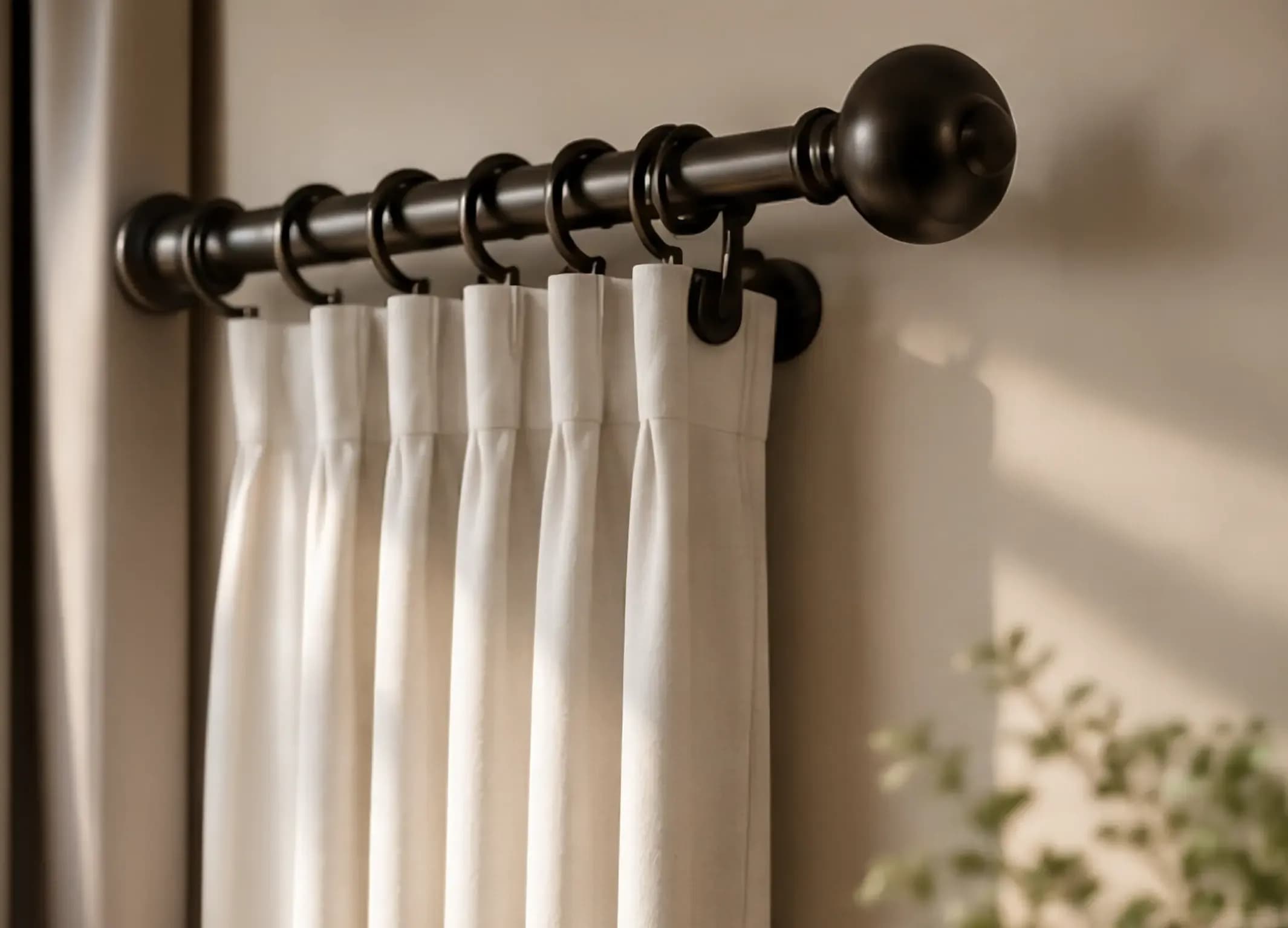 Decorative Drapery Rods setup